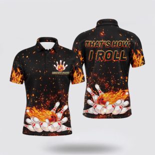 Mens Flame Thats How I Roll Polo Shirt